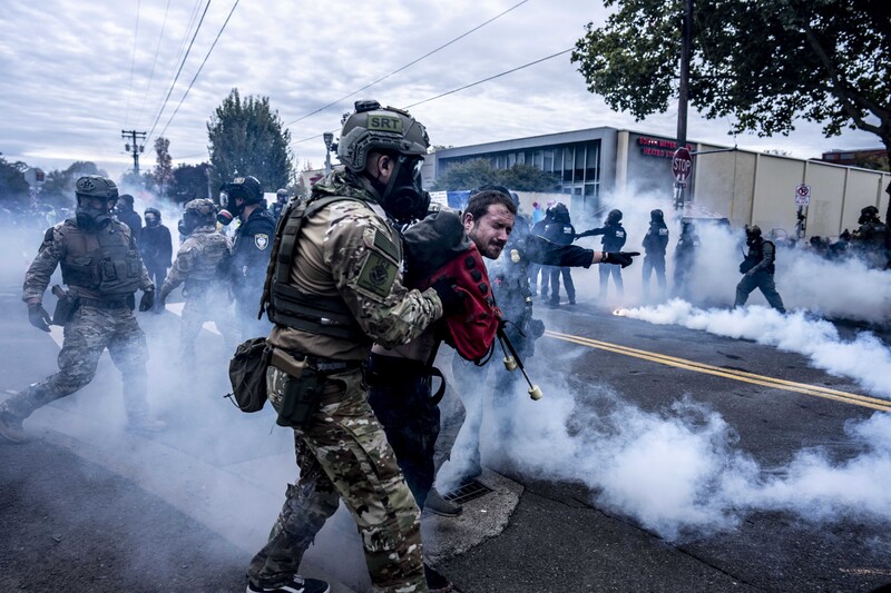Protests Outside Portland ICE Facility by Mark Peterson