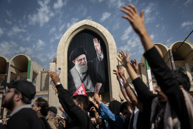 Mourning in Tehran for the Late Iranian Leader Ayatollah Ali Khamenei by Hassan Ghaedi