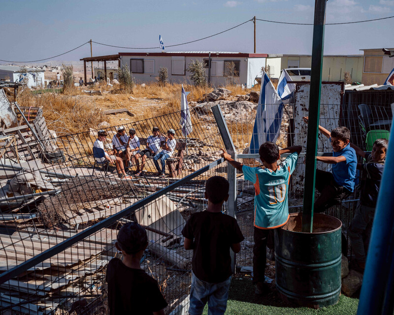 Israeli Settlement in Umm al-Khair Village by Lucien Lung / Riva Press