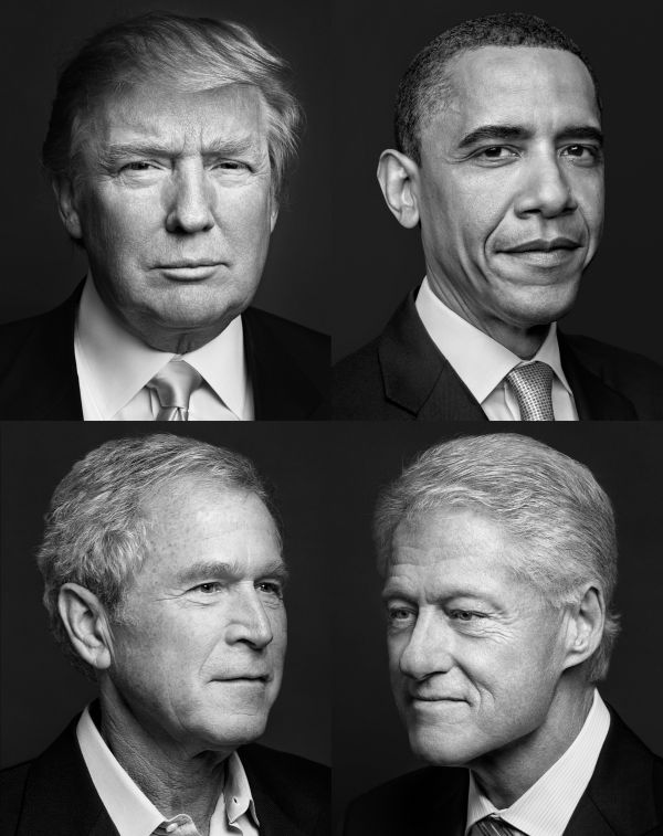 Donald Trump, Barack Obama, George W. Bush and Bill Clinton