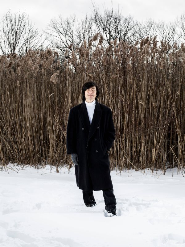 Zhou Fengsuo poses for a portrait in Branch Brook Park in Newark, N.J., on Friday, December 18, 2020.