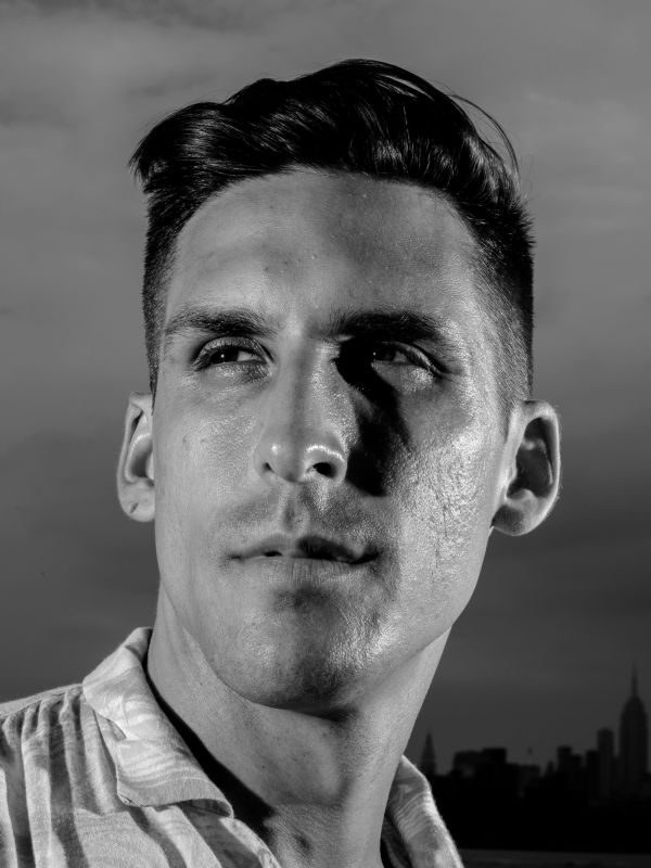 Peloton trainer Cody Rigsby poses for a portrait in Domino Park in Brooklyn, N.Y., on Thursday, July 8, 2021.