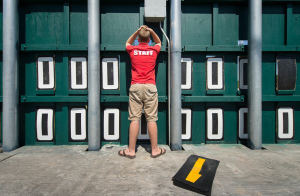 Scoreboard Attendant, 16 year old, Carl Steffens