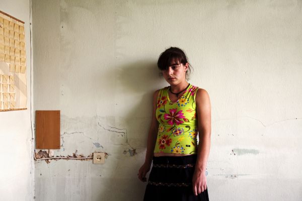 A newly arrived internally displaced person from Gori district -- Lika Masmishvili, 13