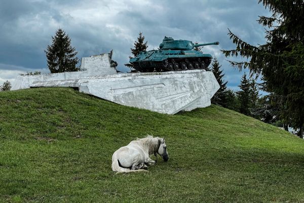 Monument to the Battle of Brody during WW2, one of the most intense tank battles between the German and Soviet tank battalions. The Soviets lost the battle.