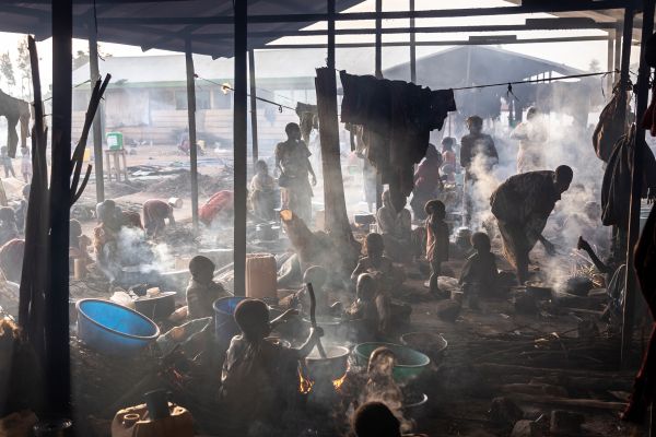 Thousands of IDPs live around the church in Drodro, using it as a sanctuary from the violence that has driven them from their villages.