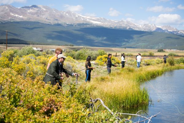 Lake County High School students take a semester long fly fishing class at Crystal Lake outside of Leadville, Colorado through a partnership between Lake County High School and Get Outdoors Leadville!