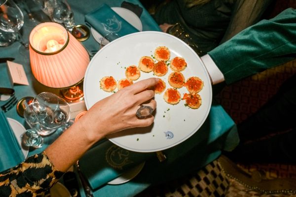 Opening of CAVIAR KASPIA at The Mark Hotel on the UES. Caviar hors d'oeuvres.