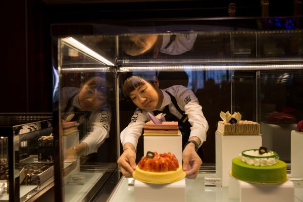 The patisserie at the Mandarin Oriental in Hong Kong.