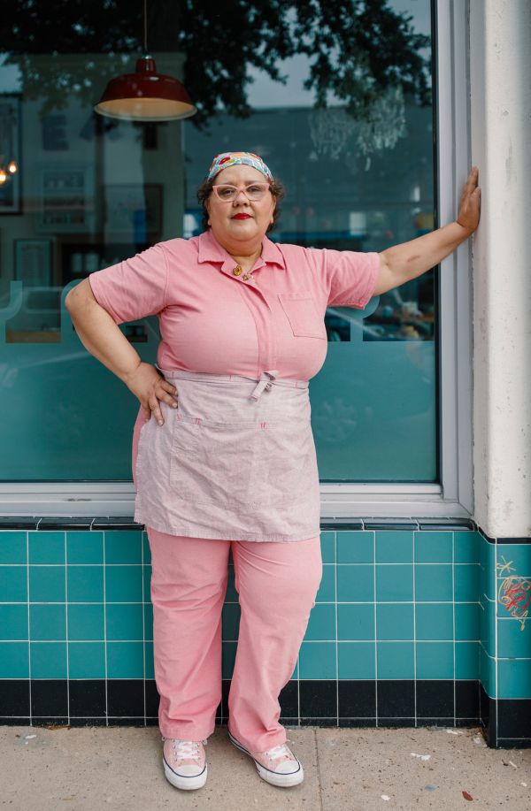 Baker Cheryl Day of beloved Savannah institution Back in the Day Bakery is photographed outside the bakery, in Savannah, GA, July 9 2020.