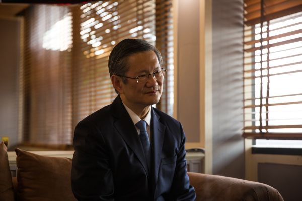 Chartsiri Sophonpanich, President of Bangkok Bank, is interviewed in the Foreign Correspondents Club of Thailand.