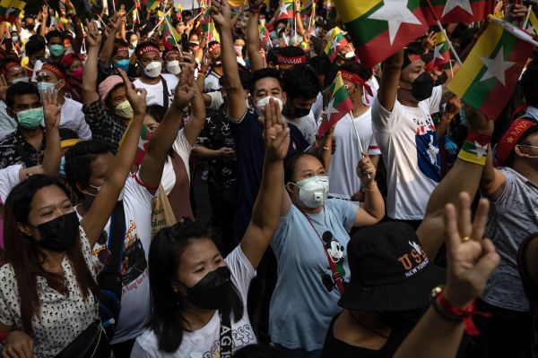 Every International Labour Day on May 1st labour unions and migrant workers support organisations, particularly from Myanmar, take part in parades and demonstrations around Bangkok.