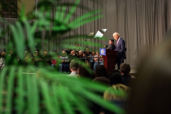 Democratic presidential candidate, Joe Biden holds a community event at Truckee Meadows Community College in Reno, Nev., on October 2, 2019.