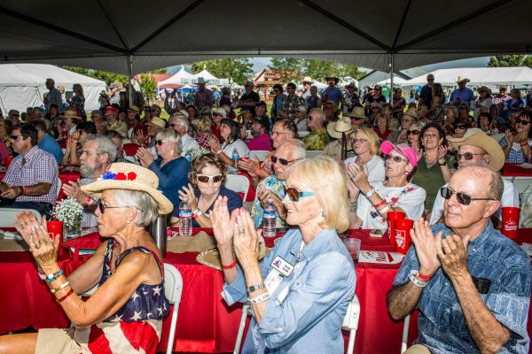 Attendees  listen to Nevada Attorney General, Adam Laxalt, during the 3rd Annual Basque Fry republican fundraiser in Gardnerville, Nev., on Saturday, August 26, 2017.