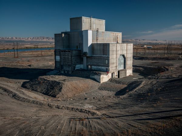 The K-East nuclear reactors stands stripped bare and decommissioned near the banks of the Columbia River at the Hanford Nuclear Reservation.