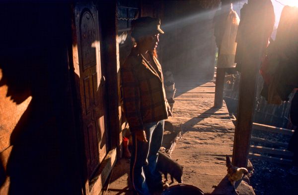 Morning in a village high above the Nu River, the Salween, in the foothills of the Himalayan mountains in Yunnan Province, China.