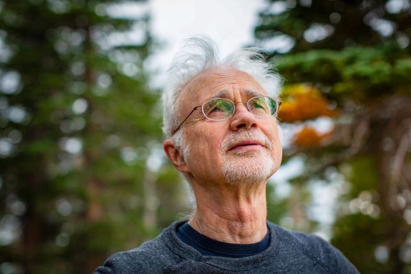 Opera composer, John Adams, hiking to the Sierra Buttes outside of Sierra City, California on September 7, 2017.