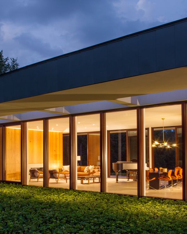 The home of Bryan and Mary Chandler in Indianapolis, IN, designed by the architectural firm, Deborah Berke Partners.