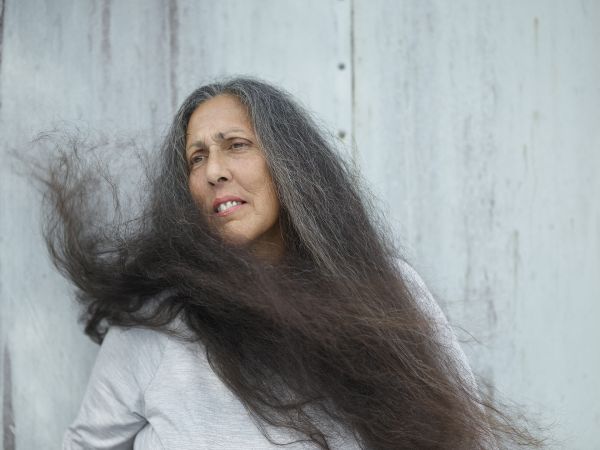 Portrait of Mary Ann Vecchio, who as a 14 year old was photographed with four Kent State students who were killed by Ohio National Guardsment in May 4, 1974.