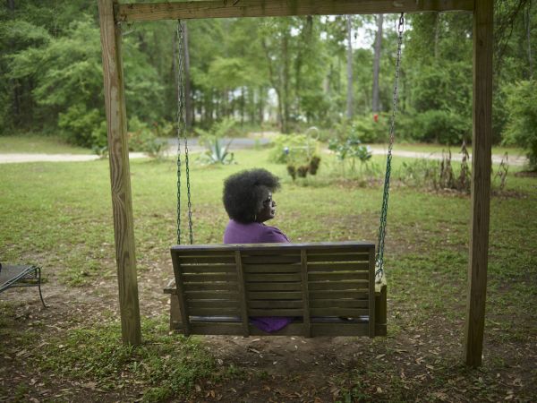 Portraits of Georgia Ferrell, mother of Jonathon Ferrell who was slain by a police officer in 2013 after Ferrell was injured in a car accident and was seeking help at a house.